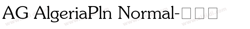 AG AlgeriaPln Normal字体转换